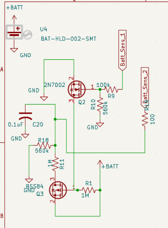 Switched Battery Sensing Schematic